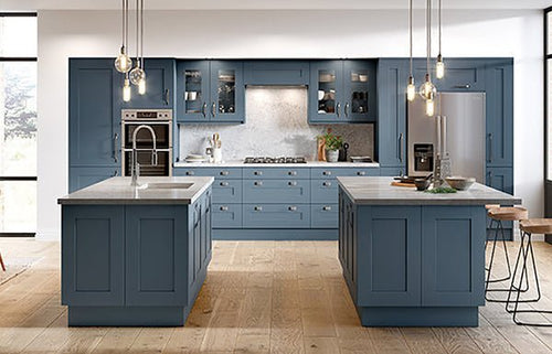 Buy Buckingham Navy Blue Shaker Door - Free Delivery in Uk Buy Buckingham Navy Blue Shaker Door UK – The Kitchen Box