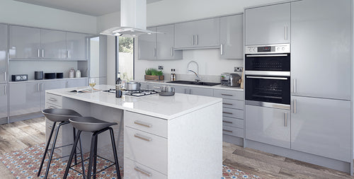 Buy Vogue Lacquered Gloss Dove Grey Door - Free Delivery in Uk Buy Vogue Lacquered Gloss Dove Grey Door UK – The Kitchen Box