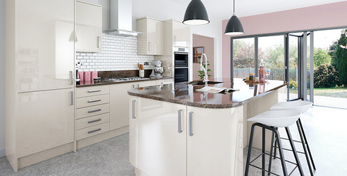 Buy Vogue Lacquered Gloss Cashmere Door - Free Delivery in Uk Buy Vogue Lacquered Gloss Cashmere Door UK – The Kitchen Box