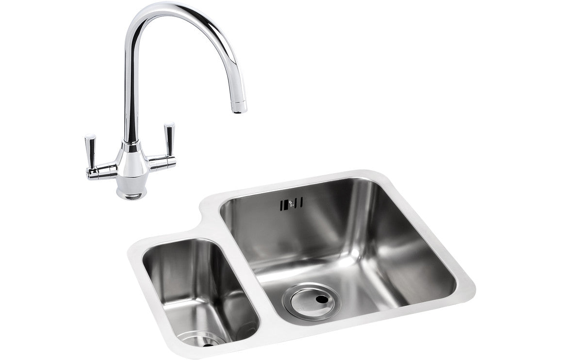 Shop Now Abode Matrix 1.5B RHMB Undermount Stainless Steel Sink & Astral Tap Pack In UK Abode Matrix 1.5B RHMB Undermount Stainless Steel Sink & Astral Tap Pack UK