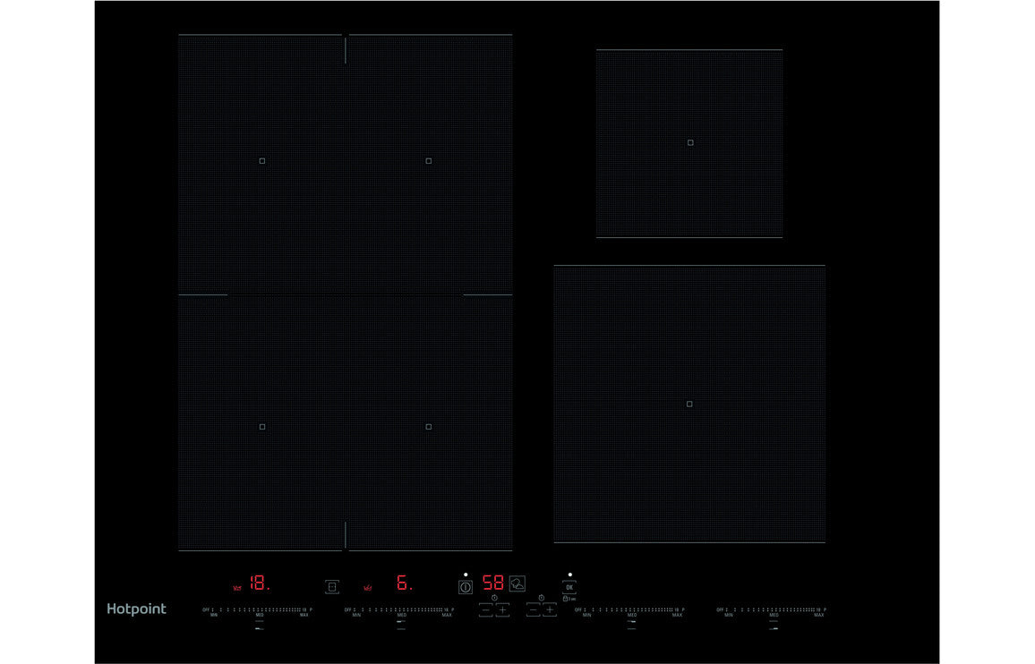 Shop Now Hotpoint ACO 654 NE 65cm Induction Hob - Black In UK Hotpoint ACO 654 NE 65cm Induction Hob - Black UK