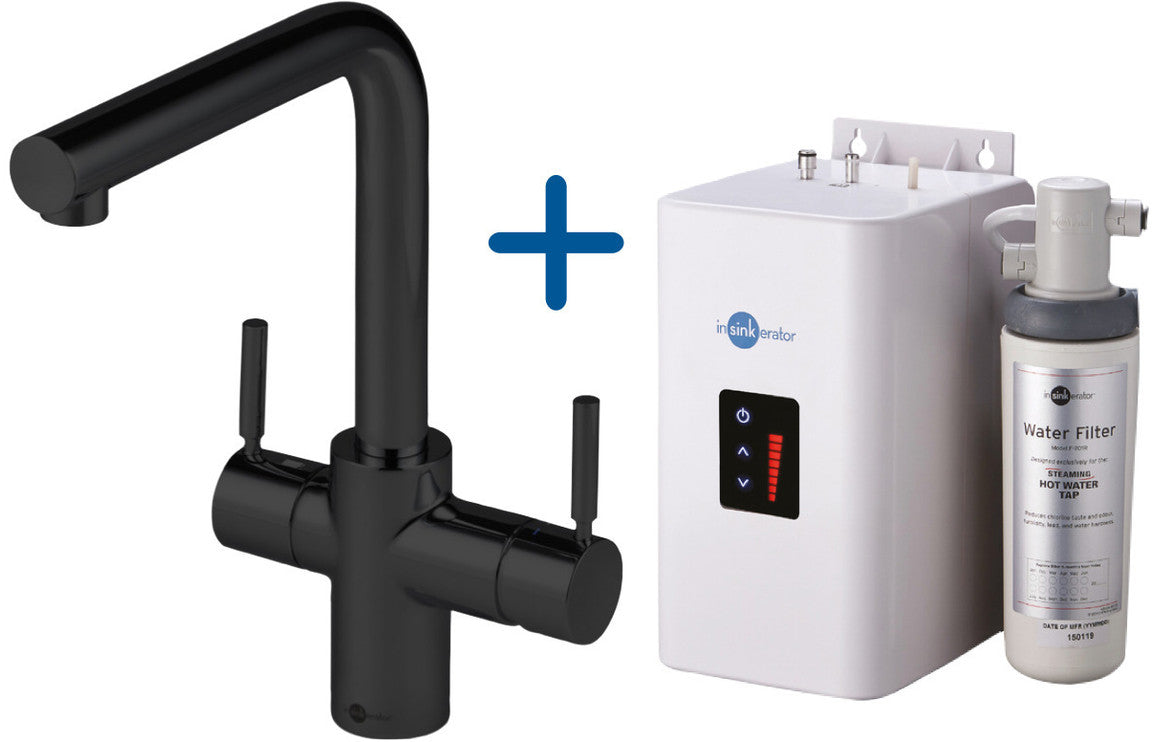 InSinkErator 3N1 L Shape Tap Neo Tank & Filter Pack - Velvet Black InSinkErator 3N1 L Shape Tap Neo Tank & Filter Pack - Velvet Black