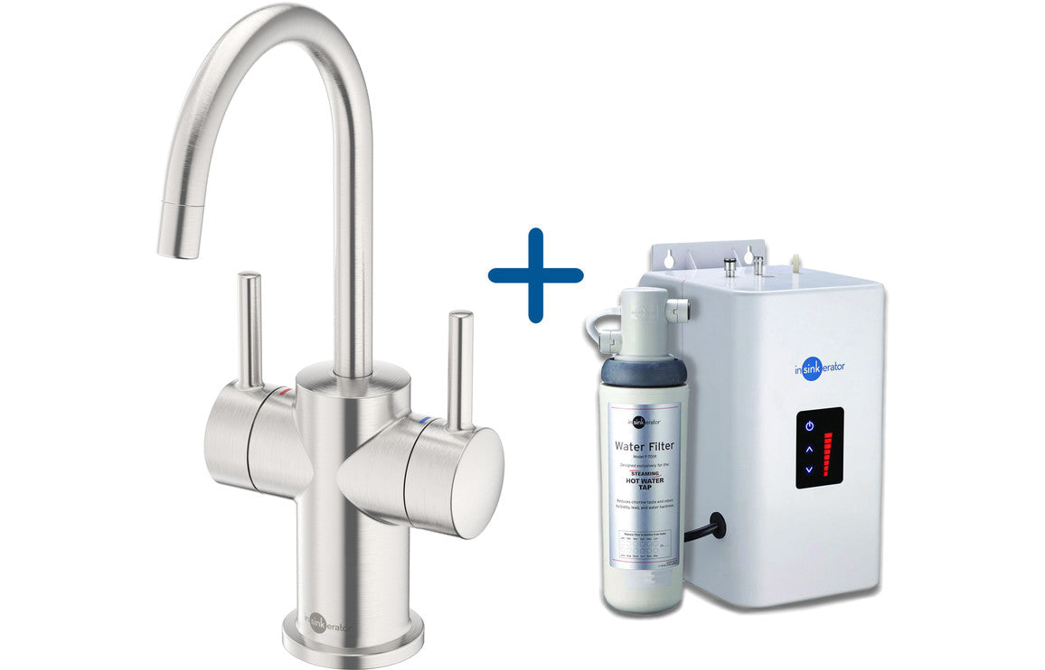InSinkErator FHC3010 Hot/Cold Water Mixer Tap & Neo Tank - Brushed Steel InSinkErator FHC3010 Hot/Cold Water Mixer Tap & Neo Tank - Brushed Steel