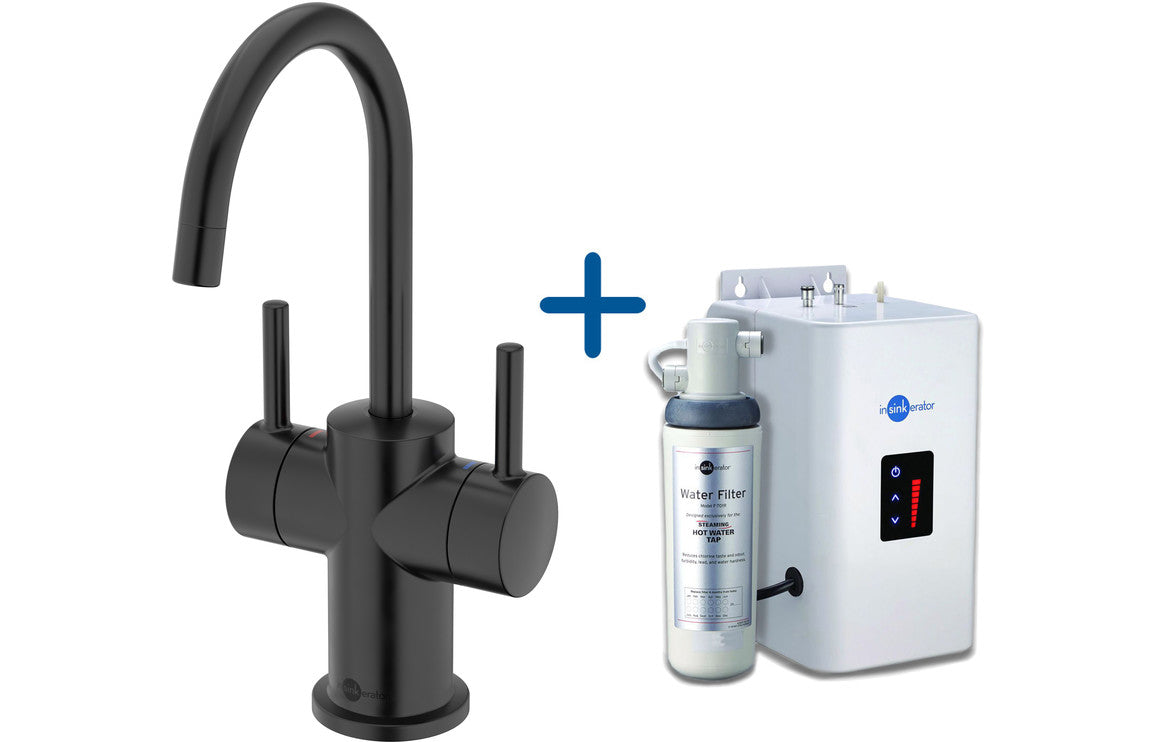 InSinkErator FHC3010 Hot/Cold Water Mixer Tap & Neo Tank - Velvet Black InSinkErator FHC3010 Hot/Cold Water Mixer Tap & Neo Tank - Velvet Black