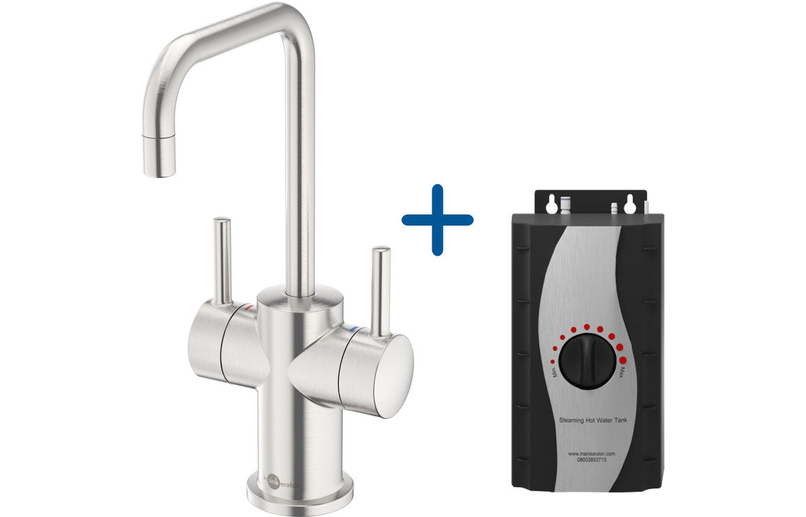 InSinkErator FHC3020 Hot/Cold Water Mixer Tap & Standard Tank - Brushed Steel InSinkErator FHC3020 Hot/Cold Water Mixer Tap & Standard Tank - Brushed Steel