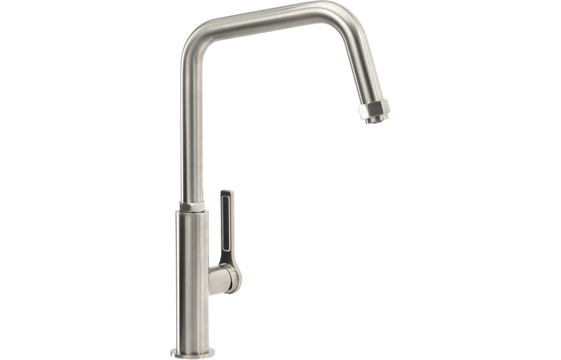 Shop Now Abode Hex Single Lever Mixer Tap - Brushed Nickel In UK Abode Hex Single Lever Mixer Tap - Brushed Nickel UK