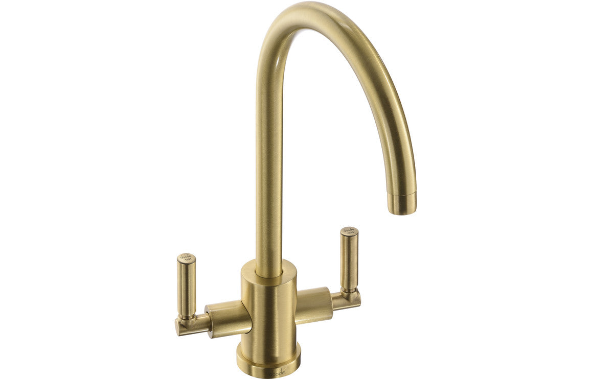 Shop Now Abode Atlas Monobloc Mixer Tap - Brushed Brass In UK Abode Atlas Monobloc Mixer Tap - Brushed Brass UK