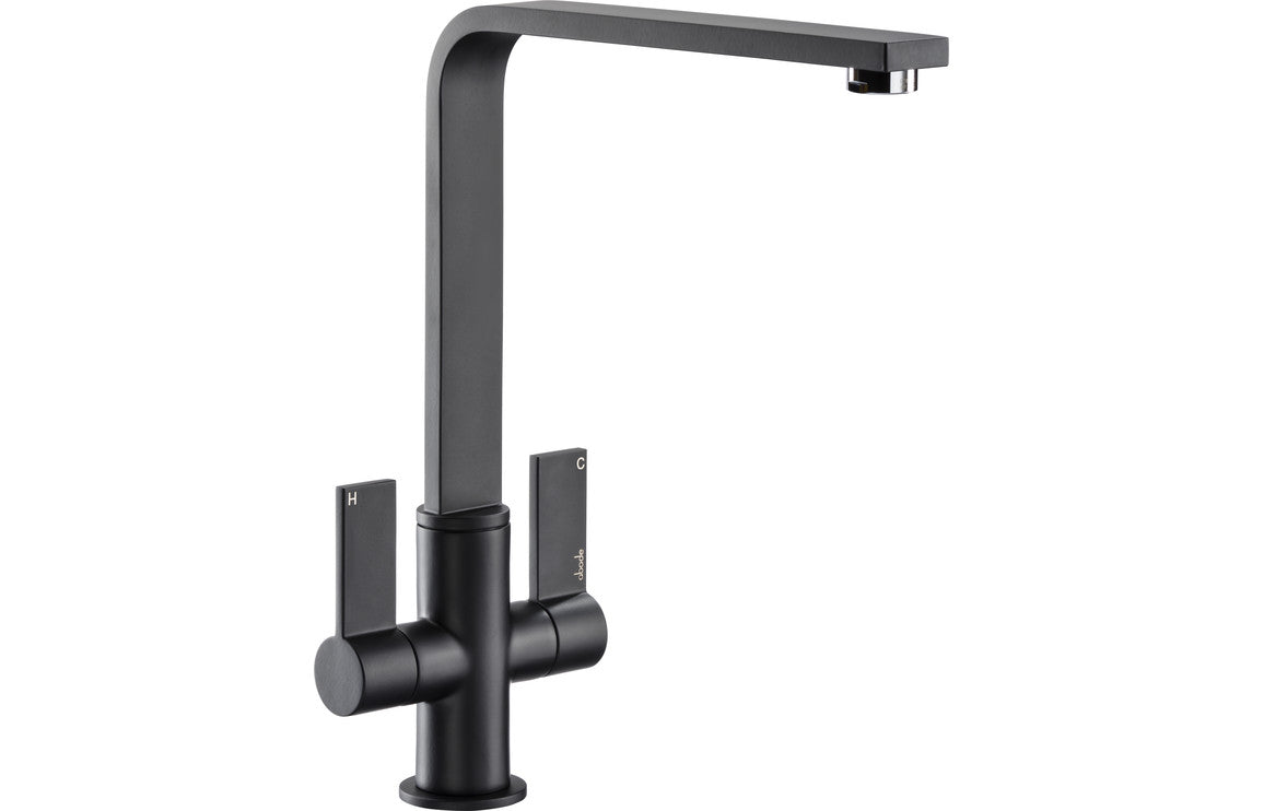 Shop Now Abode Quantic Monobloc Mixer Tap - Matt Black In UK Abode Quantic Monobloc Mixer Tap - Matt Black UK