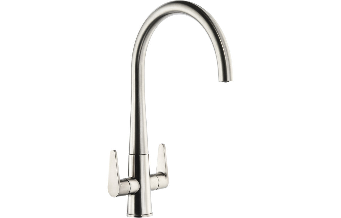 Shop Now Abode Coniq R Monobloc Mixer Tap - Brushed Nickel In UK Abode Coniq R Monobloc Mixer Tap - Brushed Nickel UK