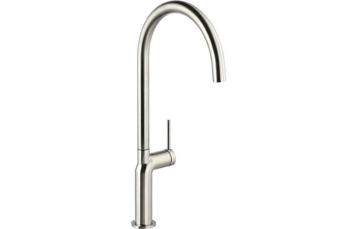 Shop Now Abode Tubist Single Lever Mixer Tap - Brushed Nickel In UK Abode Tubist Single Lever Mixer Tap - Brushed Nickel UK