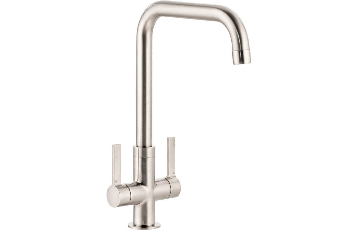 Shop Now Abode Pico Quad Monobloc Mixer Tap - Brushed Nickel In UK Abode Pico Quad Monobloc Mixer Tap - Brushed Nickel UK