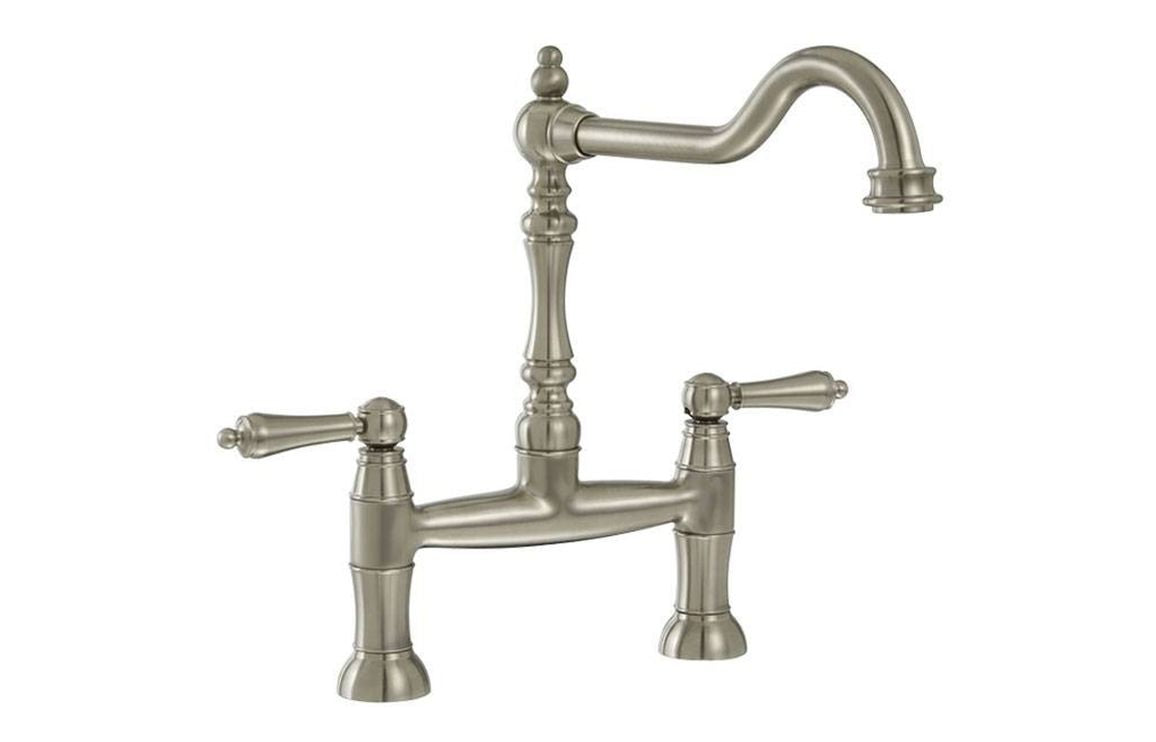 Abode Mayenne Bridge Mixer Tap - Brushed Nickel Abode Mayenne Bridge Mixer Tap - Brushed Nickel