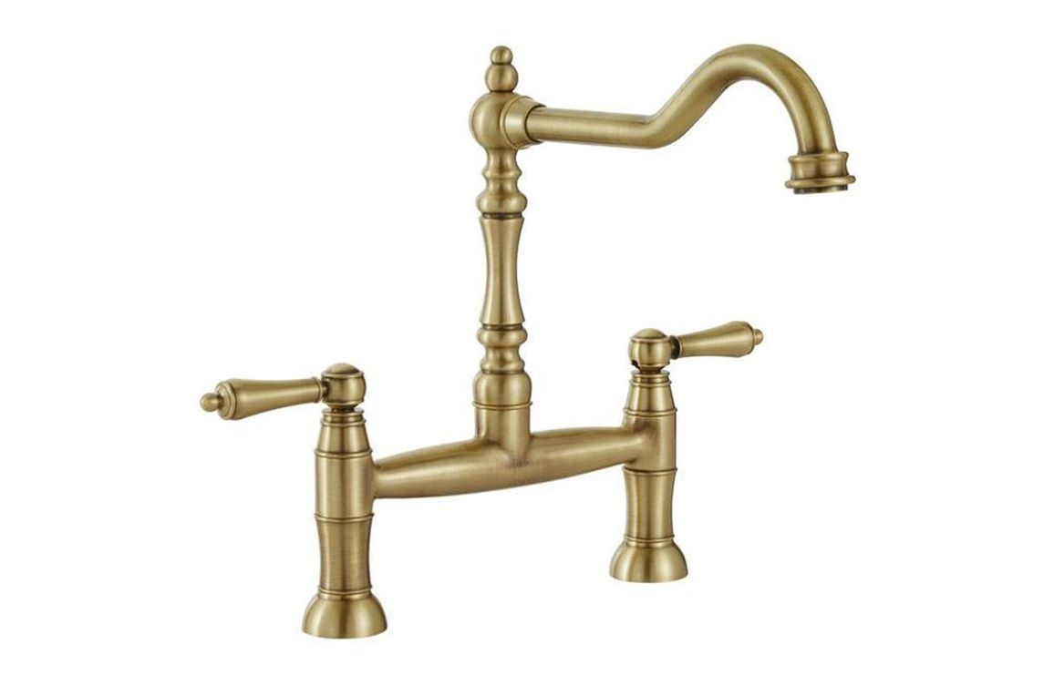 Abode Mayenne Bridge Mixer Tap - Antique Brass Abode Mayenne Bridge Mixer Tap - Antique Brass