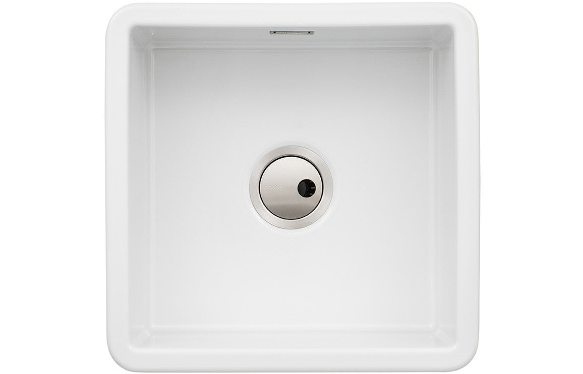Abode Sandon 1B Ceramic Undermount/Inset Sink - White Abode Sandon 1B Ceramic Undermount/Inset Sink - White