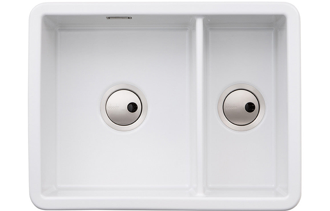 Abode Sandon 1.5B Ceramic Undermount/Inset Sink - White Abode Sandon 1.5B Ceramic Undermount/Inset Sink - White
