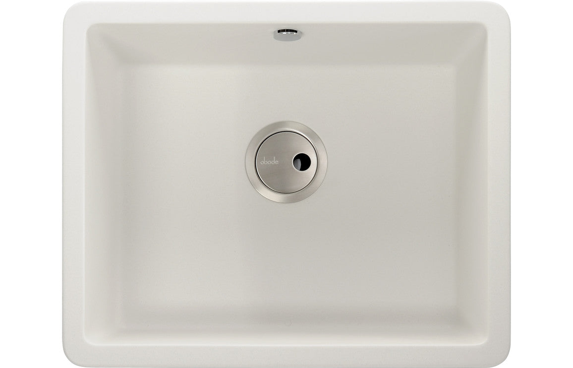 Abode Matrix Sq GR15 Large 1B Granite Inset/Undermount Sink - White Abode Matrix Sq GR15 Large 1B Granite Inset/Undermount Sink - White