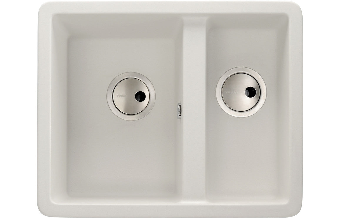 Abode Matrix Sq GR15 1.5B Granite Inset/Undermount Sink - White Abode Matrix Sq GR15 1.5B Granite Inset/Undermount Sink - White