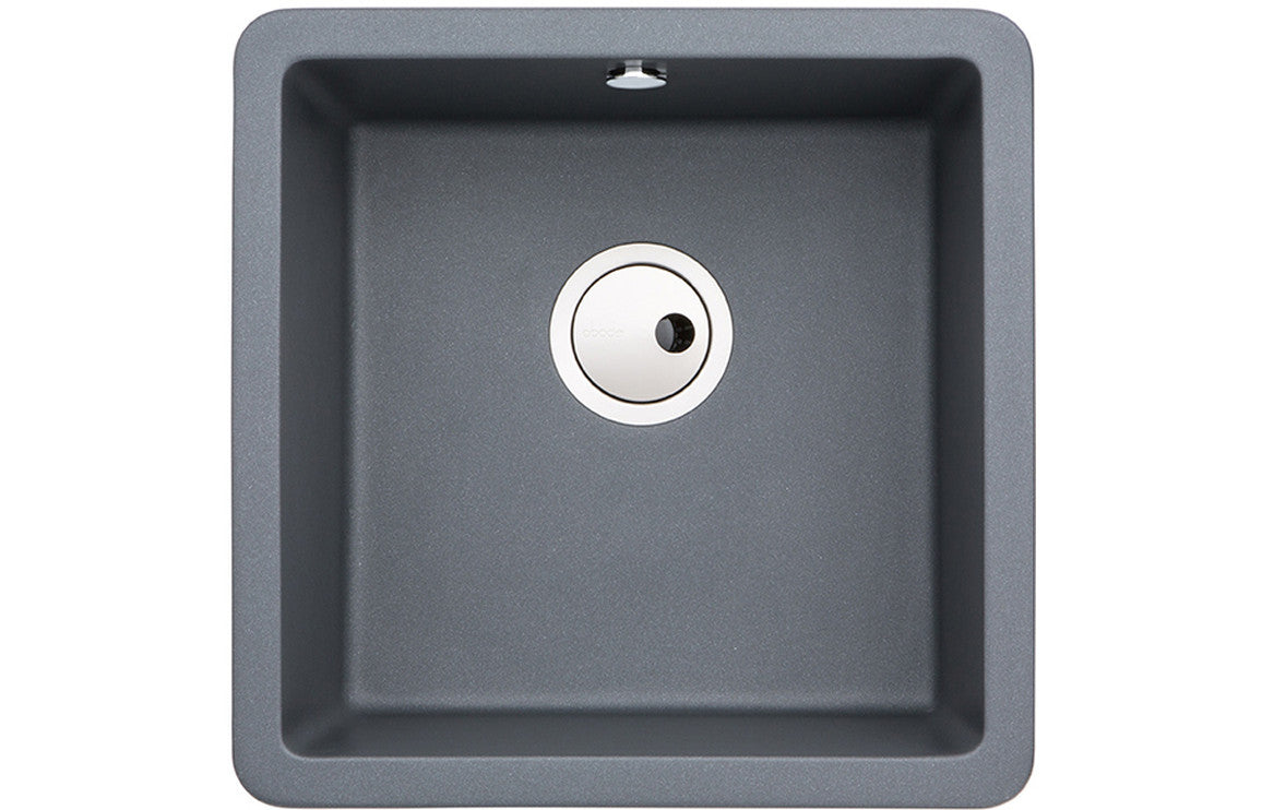 Abode Matrix Sq GR15 1B Granite Inset/Undermount Sink - Grey Metallic Abode Matrix Sq GR15 1B Granite Inset/Undermount Sink - Grey Metallic