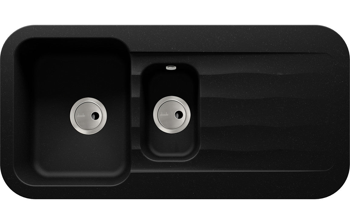 Abode Dune 1.5B & Drainer Granite Inset Sink - Black Abode Dune 1.5B & Drainer Granite Inset Sink - Black