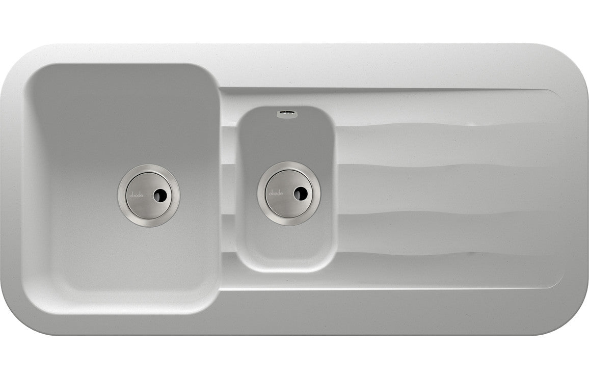 Abode Dune 1.5B & Drainer Granite Inset Sink - Frost White Abode Dune 1.5B & Drainer Granite Inset Sink - Frost White