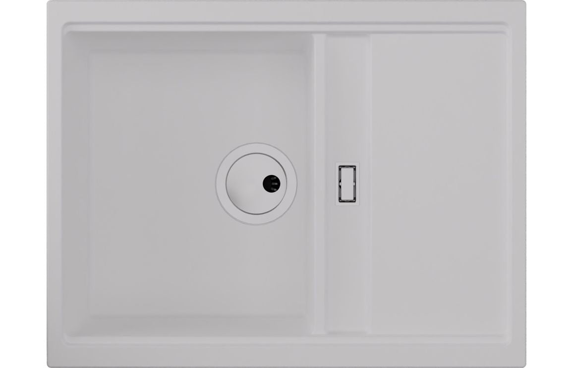 Abode Syncronist Compact 1.25B & Drainer Inset/Undermount Sink - White Abode Syncronist Compact 1.25B & Drainer Inset/Undermount Sink - White