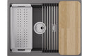 Abode Syncronist Compact 1.25B & Drainer Inset/Undermount Sink - Metallic Grey