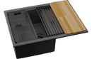 Abode Syncronist Compact 1.25B & Drainer Inset/Undermount Sink - Metallic Grey