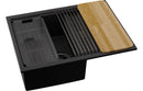 Abode Syncronist Compact 1.25B & Drainer Inset/Undermount Sink - Metallic Black