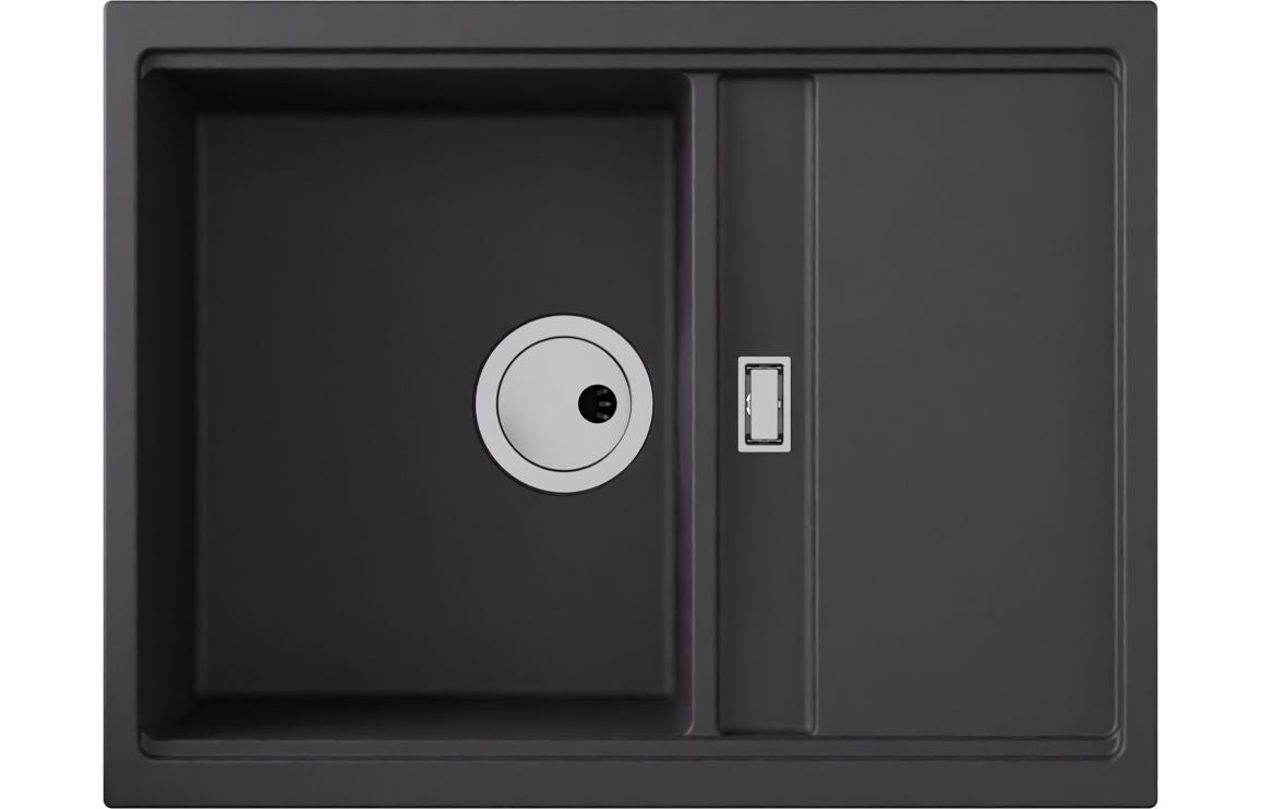Abode Syncronist Compact 1.25B & Drainer Inset/Undermount Sink - Metallic Black Abode Syncronist Compact 1.25B & Drainer Inset/Undermount Sink - Metallic Black