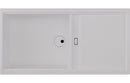 Abode Syncronist Large 1.25B & Drainer Inset/Undermount Sink - White