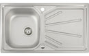 Abode Trydent 1B & Drainer Inset Sink - Stainless Steel