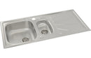 Abode Trydent 1.5B & Drainer Inset Sink - Stainless Steel