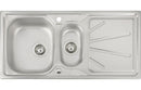 Abode Trydent 1.5B & Drainer Inset Sink - Stainless Steel