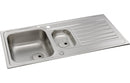 Abode Connekt 1.5B & Drainer Inset Sink - Stainless Steel