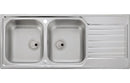 Abode Connekt 2B & Drainer Inset Sink - Stainless Steel