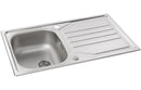 Abode Mikro 1B & Drainer Inset Sink (Boxed inc. waste) - Stainless Steel