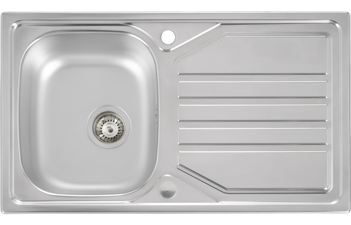Abode Mikro 1B & Drainer Inset Sink (Boxed inc. waste) - Stainless Steel Abode Mikro 1B & Drainer Inset Sink (Boxed inc. waste) - Stainless Steel