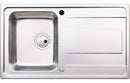 Abode Ixis Compact 1B & Drainer Inset Sink - Stainless Steel