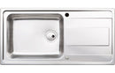 Abode Ixis 1B & Drainer Inset Sink - Stainless Steel