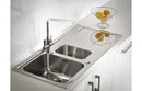 Abode Ixis 1.5B & Drainer Inset Sink - Stainless Steel