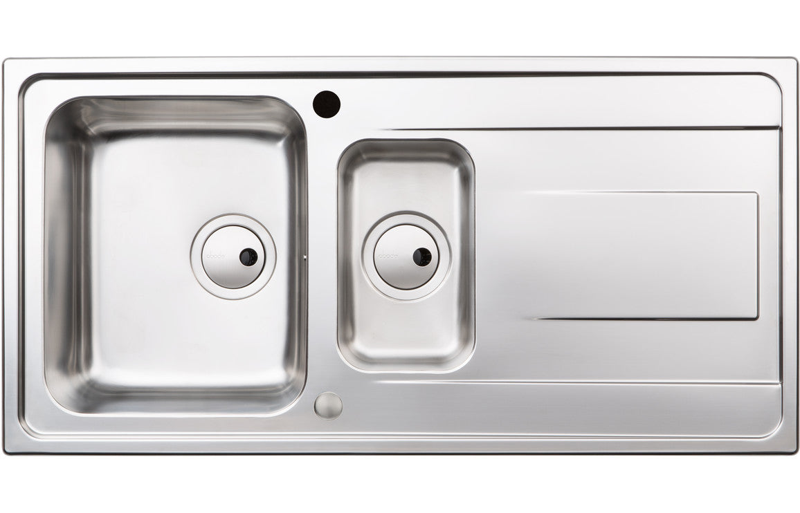 Abode Ixis 1.5B & Drainer Inset Sink - Stainless Steel Abode Ixis 1.5B & Drainer Inset Sink - Stainless Steel