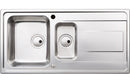 Abode Ixis 1.5B & Drainer Inset Sink - Stainless Steel