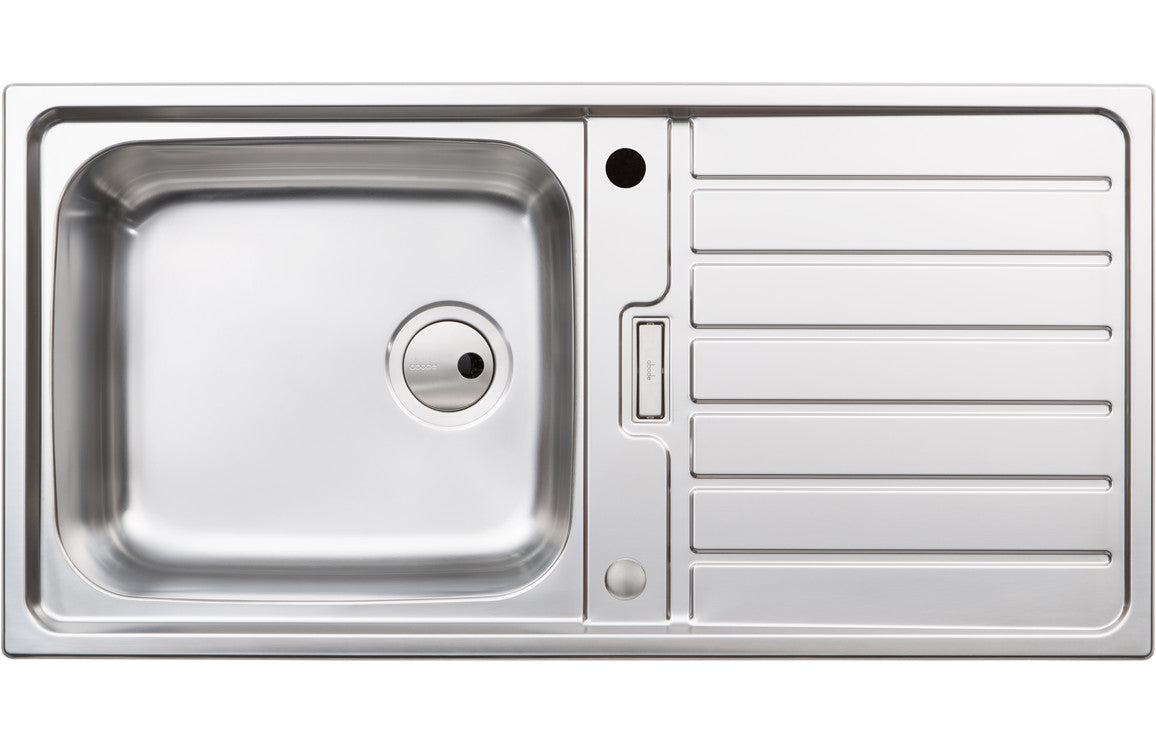Abode Neron 1B & Drainer Inset Sink - Stainless Steel Abode Neron 1B & Drainer Inset Sink - Stainless Steel