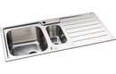 Abode Neron 1.5B & Drainer Inset Sink - Stainless Steel