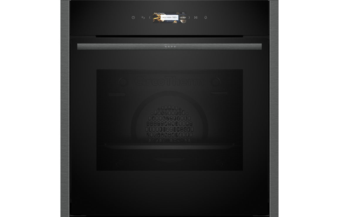 Neff N70 B24CR31G0B Single Electric Oven - Black with Graphite Trim Neff N70 B24CR31G0B Single Electric Oven - Black with Graphite Trim