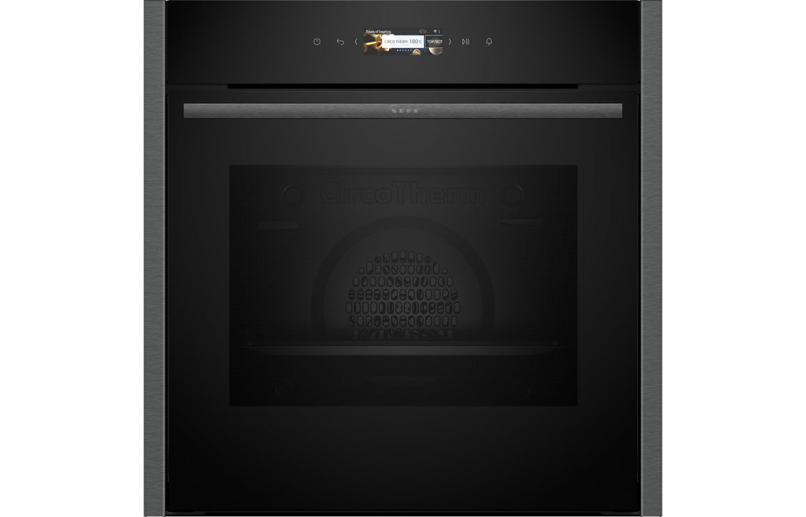 Neff N70 B24CR71G0B Single Pyrolytic Oven - Black with Graphite Trim Neff N70 B24CR71G0B Single Pyrolytic Oven - Black with Graphite Trim