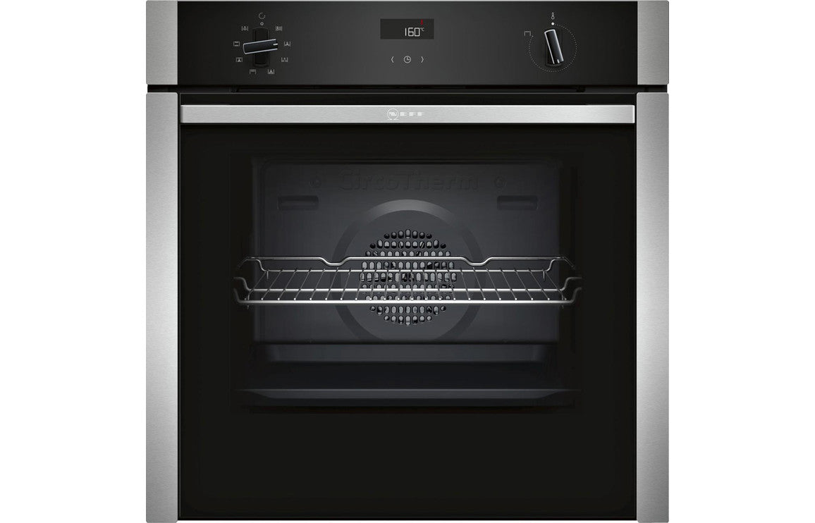 Neff N50 B4ACF1AN0B Single Slide & Hide Electric Oven - Stainless Steel Neff N50 B4ACF1AN0B Single Slide & Hide Electric Oven - Stainless Steel