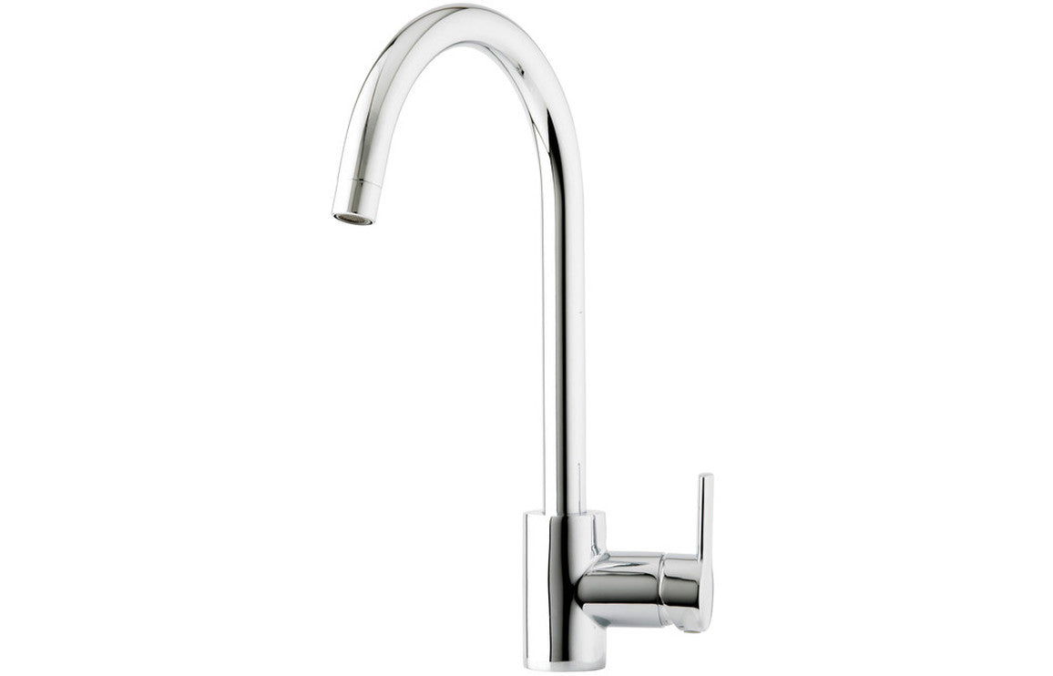 Prima Soho Single Lever Swan Neck Mixer Tap - Chrome Prima Soho Single Lever Swan Neck Mixer Tap - Chrome