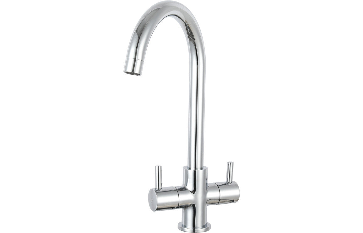 Prima Staten Swan Neck Dual Lever Mixer Tap - Chrome Prima Staten Swan Neck Dual Lever Mixer Tap - Chrome