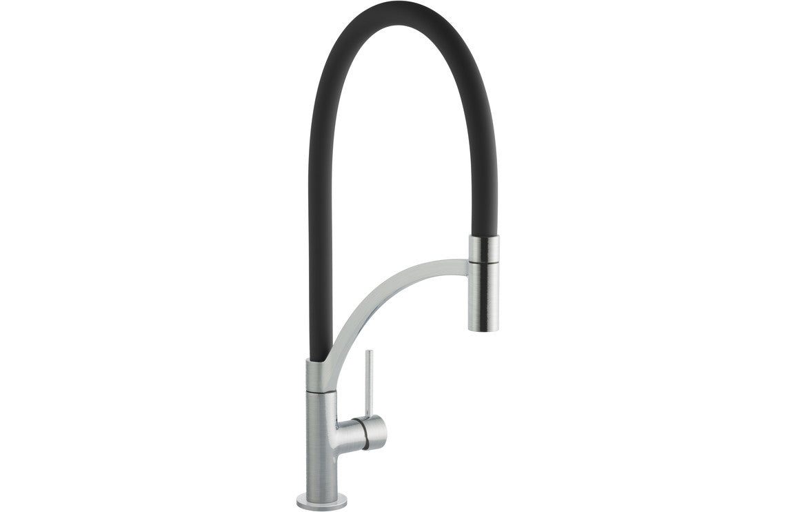 Prima+ Swan Neck Single Lever Mixer Tap with Pull Out - Black Prima+ Swan Neck Single Lever Mixer Tap with Pull Out - Black
